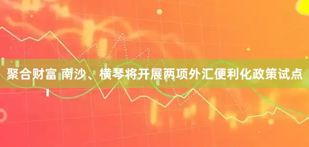 聚合财富 南沙、横琴将开展两项外汇便利化政策试点